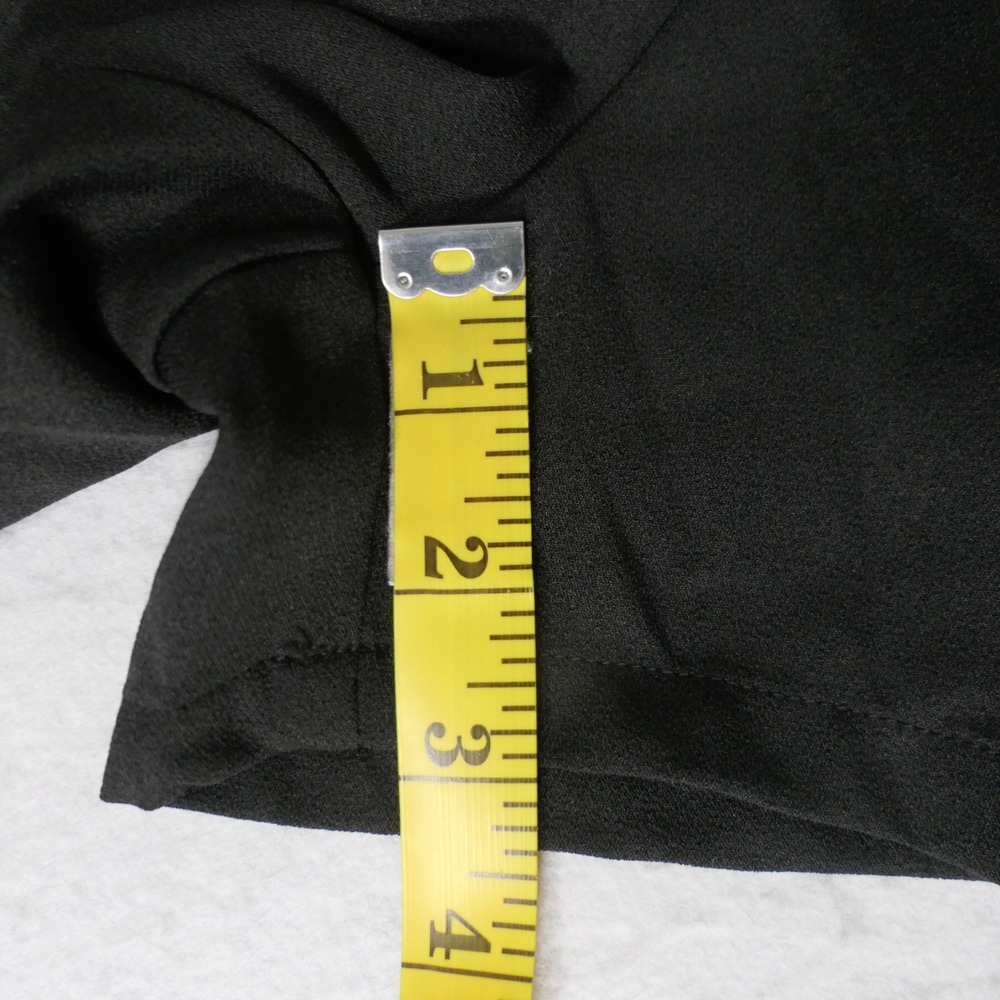 DR2 Womens Shorts L Black Pleated Paperbag Waist Minimalist Clean Girl Preppy - Picture 4 of 6